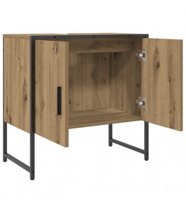 vidaXL Bathroom Sink Cabinet Artisan Oak 60x33x60 cm Engineered Wood — V0672046875