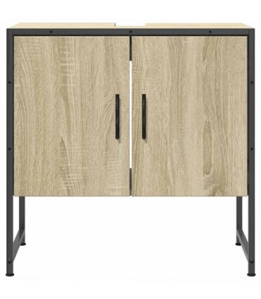 vidaXL Bathroom Sink Cabinet Sonoma Oak 60x33x60 cm Engineered Wood — V0672046882