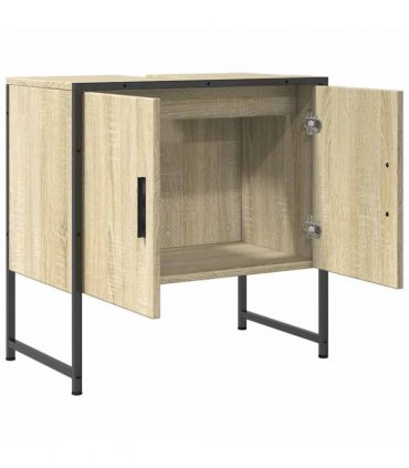 vidaXL Bathroom Sink Cabinet Sonoma Oak 60x33x60 cm Engineered Wood — V0672046882