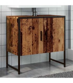 vidaXL Bathroom Sink Cabinet Old Wood 60x33x60 cm Engineered Wood — V0672046887