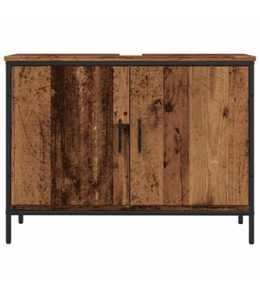 vidaXL Bathroom Sink Cabinet Old Wood 60x33x60 cm Engineered Wood — V0672046887