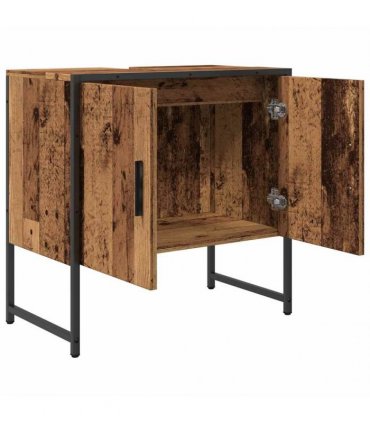 vidaXL Bathroom Sink Cabinet Old Wood 60x33x60 cm Engineered Wood — V0672046887