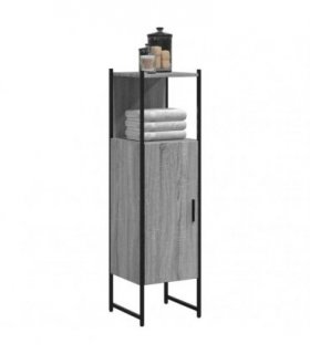 vidaXL Bathroom Cabinet Grey Sonoma 33x33x120.5 cm Engineered Wood