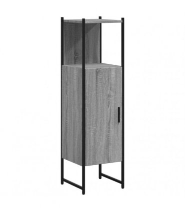 vidaXL Bathroom Cabinet Grey Sonoma 33x33x120.5 cm Engineered Wood