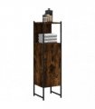 vidaXL Bathroom Cabinet Smoked Oak 33x33x120.5 cm Engineered Wood