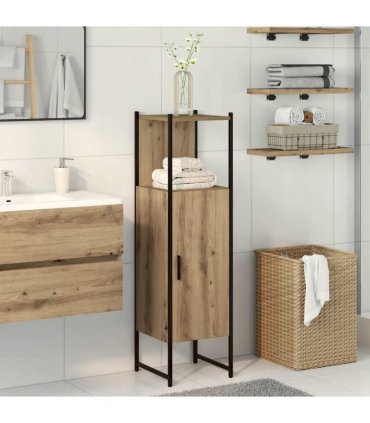 vidaXL Bathroom Cabinet Artisan Oak 33x33x120.5 cm Engineered Wood
