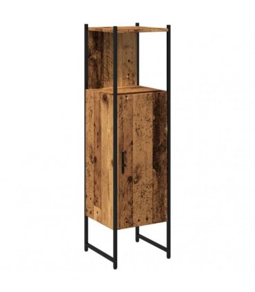 vidaXL Bathroom Cabinet Old Wood 33x33x120.5 cm Engineered Wood
