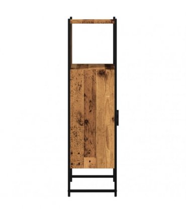 vidaXL Bathroom Cabinet Old Wood 33x33x120.5 cm Engineered Wood
