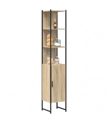 vidaXL Bathroom Cabinet Sonoma 33 x 33 x 185.5 cm Engineered Wood — Colour: Sonoma oak