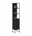 vidaXL Tall Bathroom Cabinet | Black | Engineered wood | Rectangular