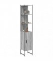 vidaXL Bathroom Cabinet Grey Sonoma 33x33x185.5 cm Engineered Wood