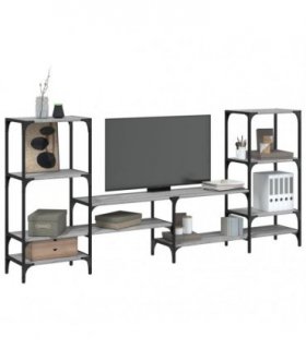 vidaXL TV Cabinet Grey Sonoma 206.5x28.5x95 cm Engineered Wood