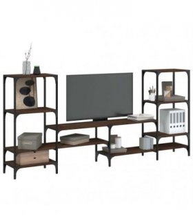 vidaXL TV Cabinet Brown Oak 206.5x28.5x95 cm Engineered Wood