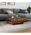 vidaXL Coffee Table Old Wood and Blue 80 x 80 x 31 cm Engineered Wood