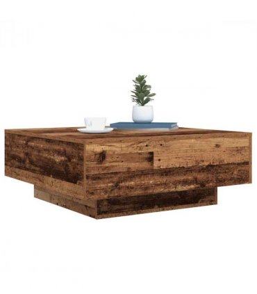 vidaXL Coffee Table Old Wood and Blue 80 x 80 x 31 cm Engineered Wood