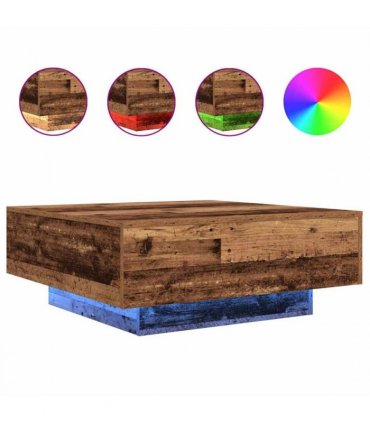 vidaXL Coffee Table Old Wood and Blue 80 x 80 x 31 cm Engineered Wood