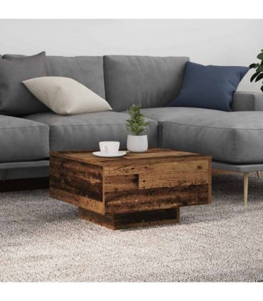vidaXL Coffee Table Old Wood 55 x 55 x31 cm Engineered Wood — Size: 55 x 55 x 31 cm
