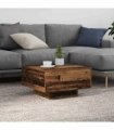 vidaXL Coffee Table Old Wood 55 x 55 x31 cm Engineered Wood — Size: 55 x 55 x 31 cm