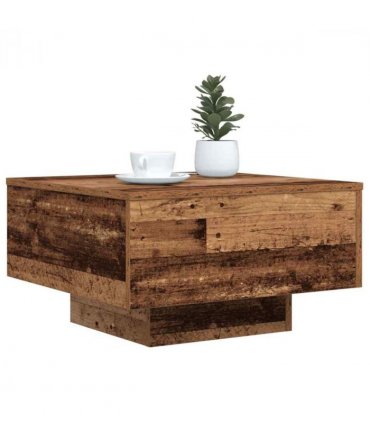 vidaXL Coffee Table Old Wood 55 x 55 x31 cm Engineered Wood — Size: 55 x 55 x 31 cm