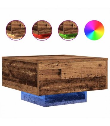 vidaXL Coffee Table Old Wood 55 x 55 x31 cm Engineered Wood — Size: 55 x 55 x 31 cm