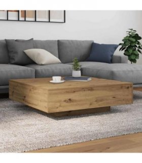 vidaXL Coffee Table Artisan Oak 100 x 100 x 31 cm Engineered Wood