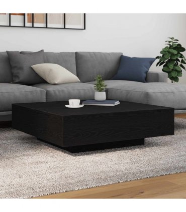 vidaXL Coffee Table Black Oak 100 x 100 x 31 cm Engineered Wood