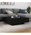 vidaXL Coffee Table Black Oak 100 x 100 x 31 cm Engineered Wood