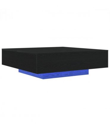 vidaXL Coffee Table Black Oak 100 x 100 x 31 cm Engineered Wood