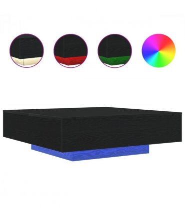 vidaXL Coffee Table Black Oak 100 x 100 x 31 cm Engineered Wood