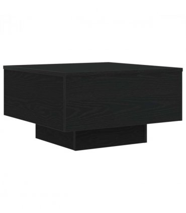 vidaXL Coffee Table Black Oak 55 x 55 x31 cm Engineered Wood — Size: 55 x 55 x 31 cm
