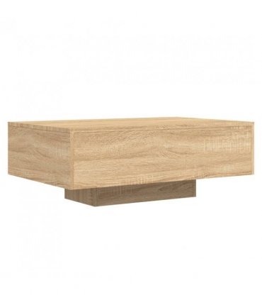 vidaXL Coffee Table with LED Lights Sonoma Oak 85x55x31 cm — Size: 85 x 55 x 31 cm