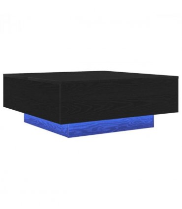 vidaXL Coffee Table Black Oak 80 x 80 x 31 cm Engineered Wood — V0672046933