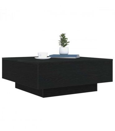 vidaXL Coffee Table Black Oak 80 x 80 x 31 cm Engineered Wood — V0672046933