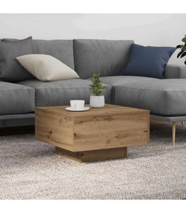 vidaXL Coffee Table Artisan Oak 55 x 55 x31 cm Engineered Wood — Size: 55 x 55 x 31 cm