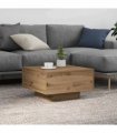 vidaXL Coffee Table Artisan Oak 55 x 55 x31 cm Engineered Wood — Size: 55 x 55 x 31 cm