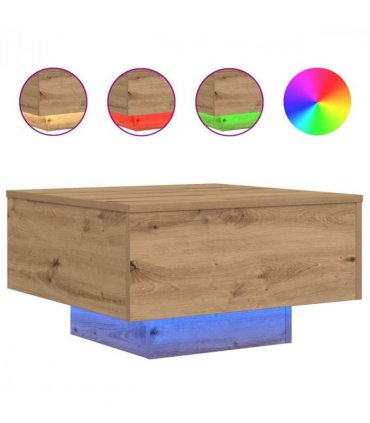 vidaXL Coffee Table Artisan Oak 55 x 55 x31 cm Engineered Wood — Size: 55 x 55 x 31 cm