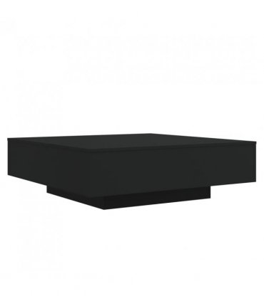 vidaXL Coffee Table with LED Lights Black 100x100x31 cm — Size: 100 x 100 x 31 cm