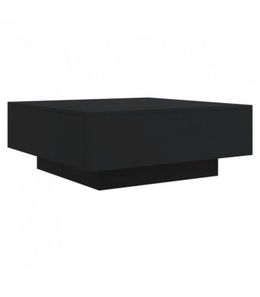 vidaXL Coffee Table with LED Lights Black 80x80x31 cm — Size: 80 x 80 x 31 cm
