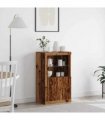 vidaXL LED Sideboard Old Wood 60.5 x 37 x 100 cm Engineered Wood