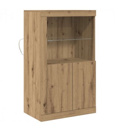 vidaXL LED Sideboard Artisan Oak 60.5 x 37 x 100 cm Engineered Wood