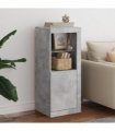 vidaXL Sideboard with LED Lights Concrete Grey 41x37x100 cm