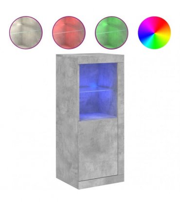 vidaXL Sideboard with LED Lights Concrete Grey 41x37x100 cm