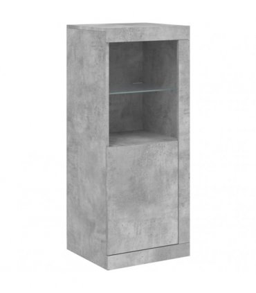 vidaXL Sideboard with LED Lights Concrete Grey 41x37x100 cm