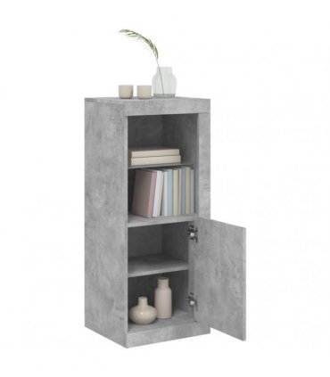 vidaXL Sideboard with LED Lights Concrete Grey 41x37x100 cm