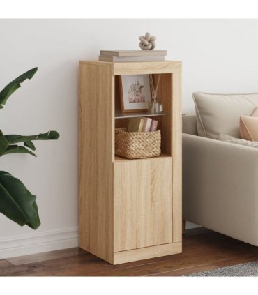 vidaXL Sideboard with LED Lights Sonoma Oak 41x37x100 cm