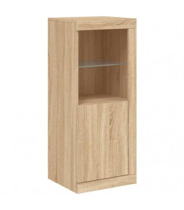 vidaXL Sideboard with LED Lights Sonoma Oak 41x37x100 cm