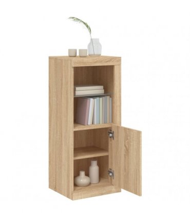 vidaXL Sideboard with LED Lights Sonoma Oak 41x37x100 cm