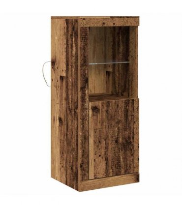 vidaXL LED Sideboard Brown 41 x 37 x 100 cm Engineered Wood — Colour: Old wood