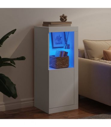 vidaXL Sideboard with LED Lights White 41x37x100 cm