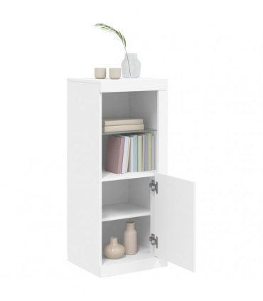 vidaXL Sideboard with LED Lights White 41x37x100 cm